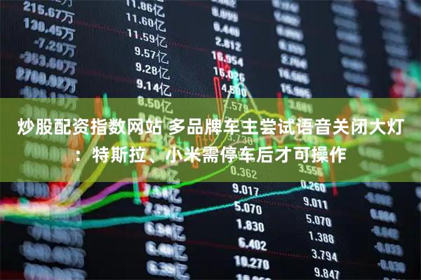 炒股配资指数网站 多品牌车主尝试语音关闭大灯：特斯拉、小米需停车后才可操作