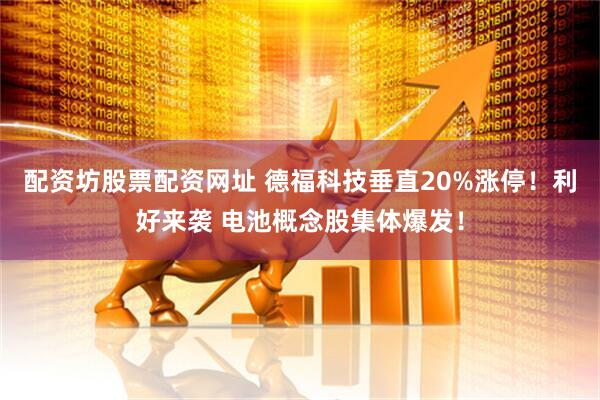 配资坊股票配资网址 德福科技垂直20%涨停！利好来袭 电池概念股集体爆发！